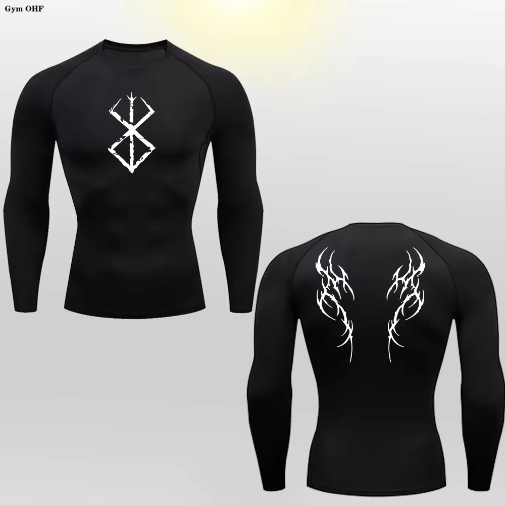 Anime Y2K Solid 180 Grams Breathable Moisture Wicking Men'S Gym Running T-Shirt Compression Workout Muscle Fitness Clothing