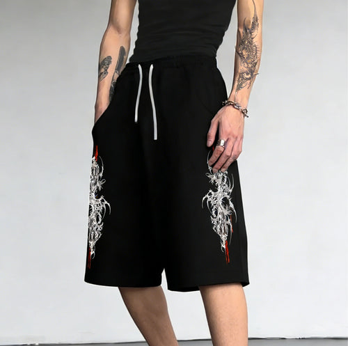 2026 Hot Selling Fashion New Hip-Hop Gothic Texture Men'S 3D Printed Street Wear Casual Sports Outdoor Jogging Shorts Large