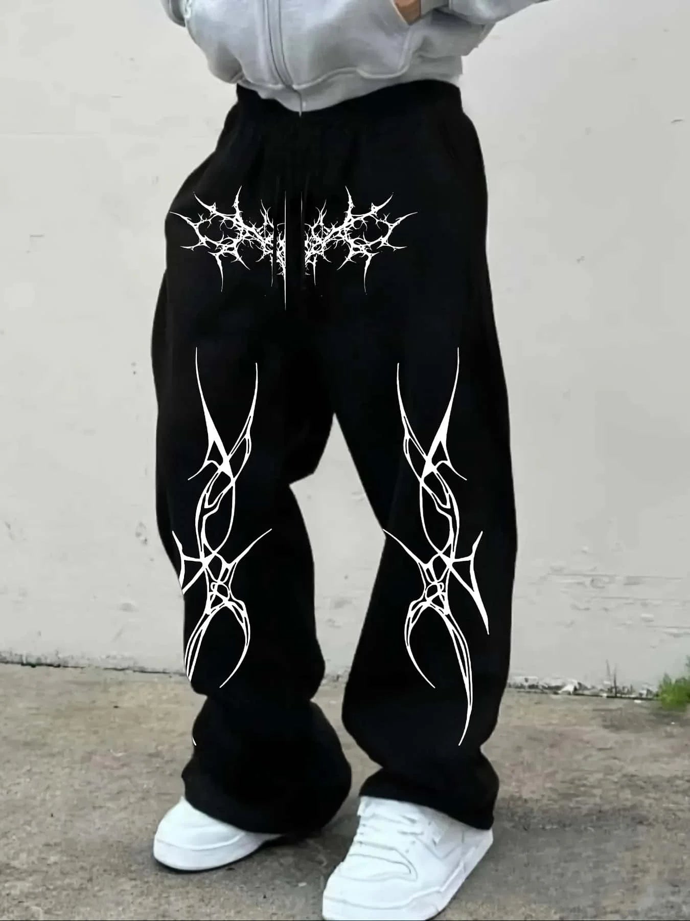 Men'S and Women'S 3D Casual Pants, Brand New Summer Street Gothic Style, Quick-Drying, Suitable for Running and Fitness.