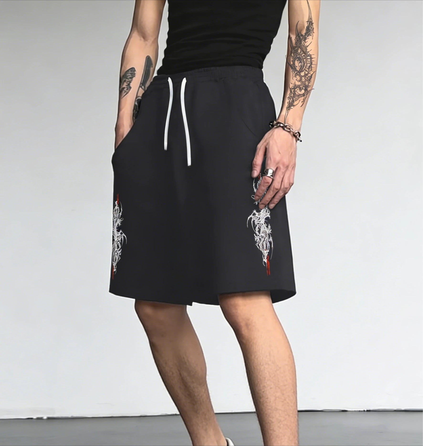2026 Hot Selling Fashion New Hip-Hop Gothic Texture Men'S 3D Printed Street Wear Casual Sports Outdoor Jogging Shorts Large