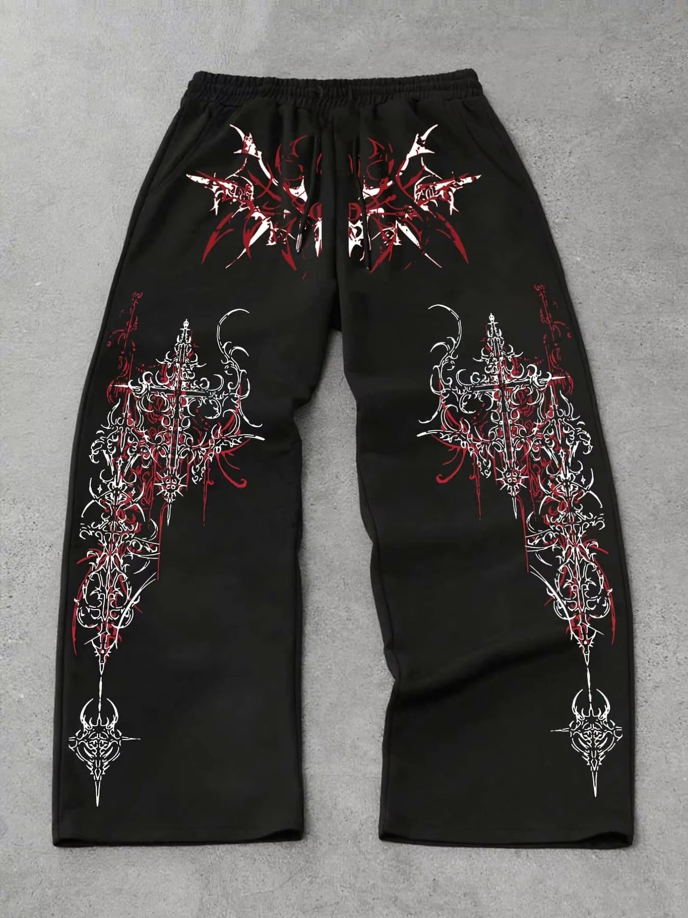 Men'S and Women'S 3D Casual Pants, Brand New Summer Street Gothic Style, Quick-Drying, Suitable for Running and Fitness.